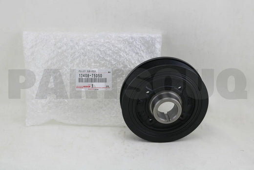 بكرة عمود كرنك ومخمد اهتزاز تويوتا أصلي 13408-75050 | Genuine Toyota Crankshaft Pulley