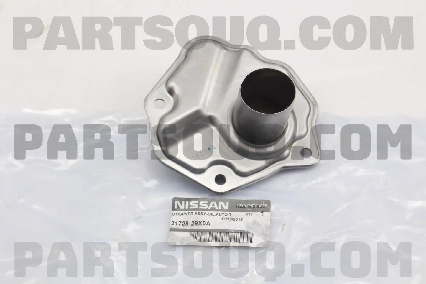 Nissan gear oil filter with cooler, metal housing and mounting flange