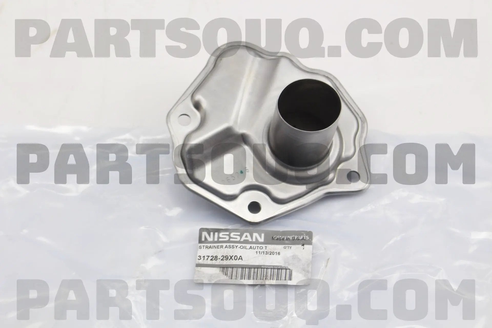 Nissan gear oil filter with cooler, metal housing and mounting flange