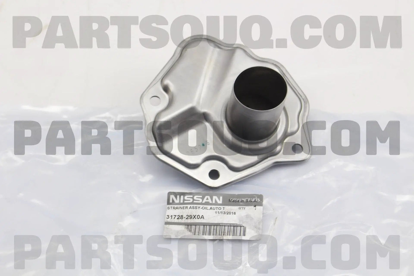 Nissan gear oil filter with cooler, metal housing and mounting flange