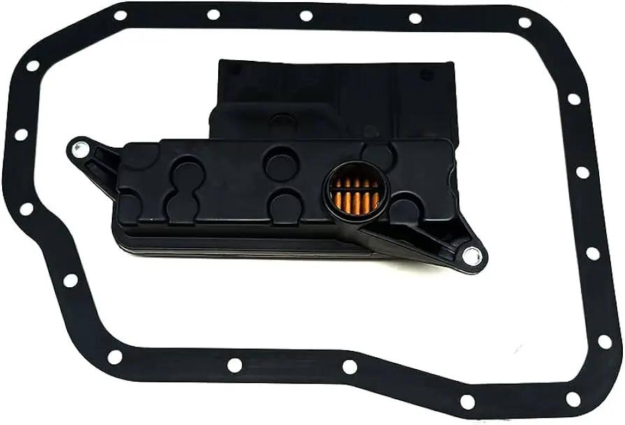 Gear transmission filter kit with black housing and orange element for Toyota Camry V6, Avalon, Sienna, ES350, NX-series 2007–2012