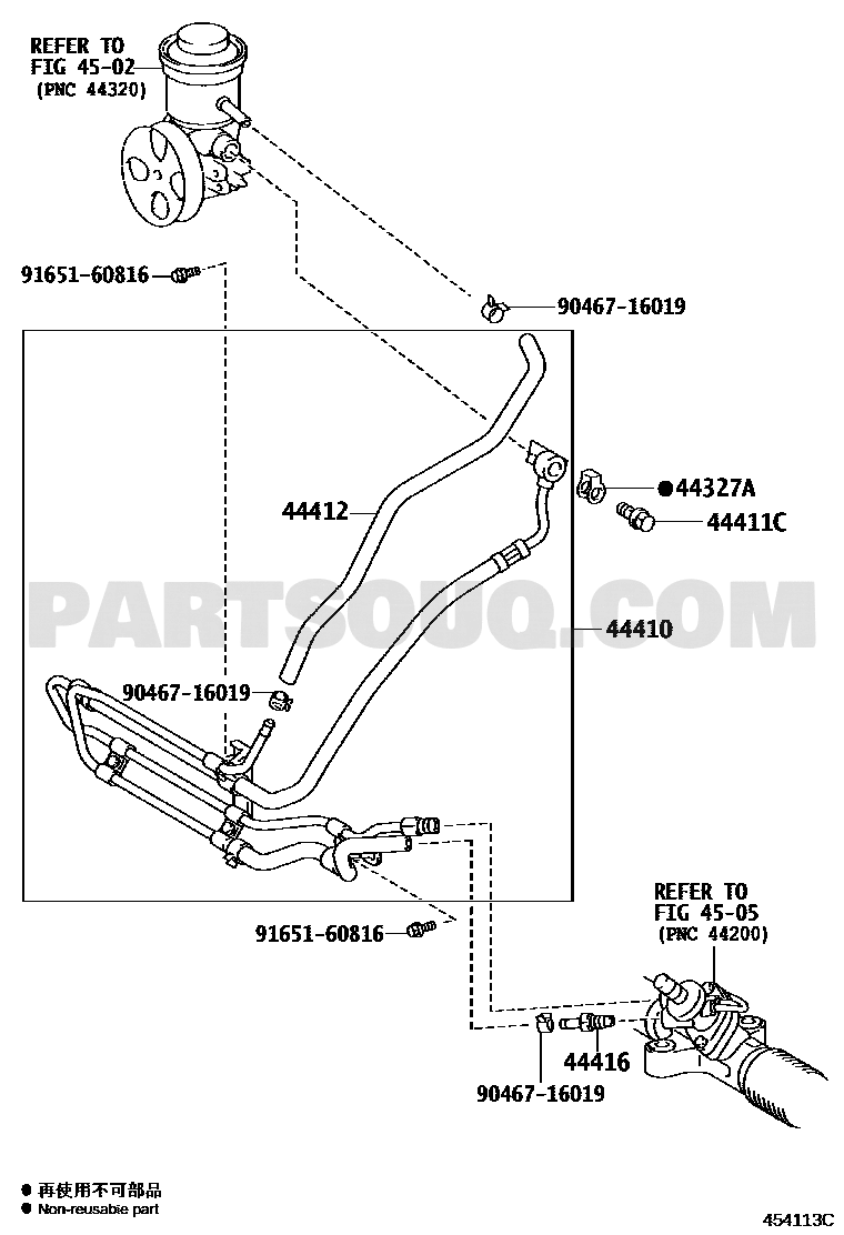 Toyota EPC 44412-26450 callout 44412