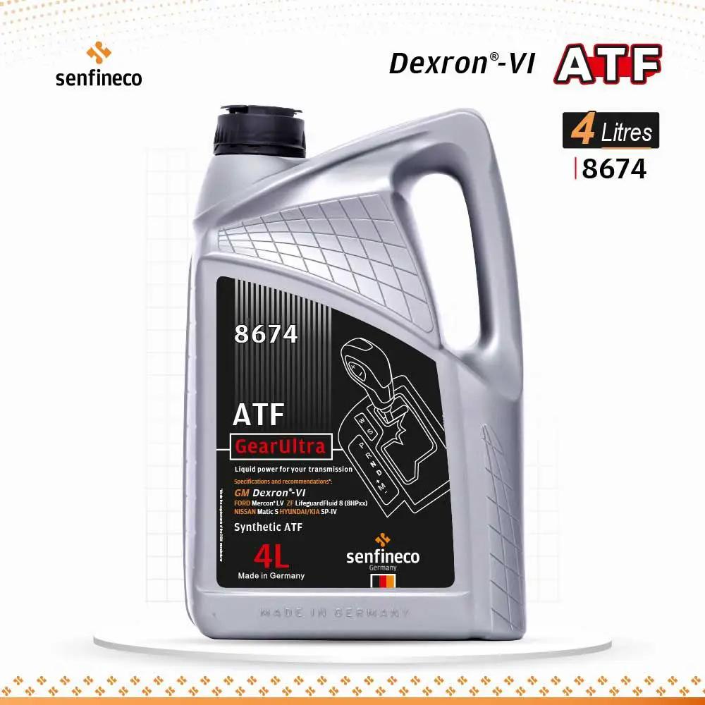 4L ATF Dexron-VI transmission fluid bottle by Senfineco, Gear Ultra 8674, made in Germany