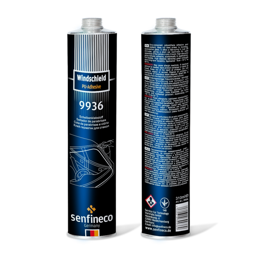 Windshield PU-Adhesive 9936 by Senfineco – two blue-black cartridges