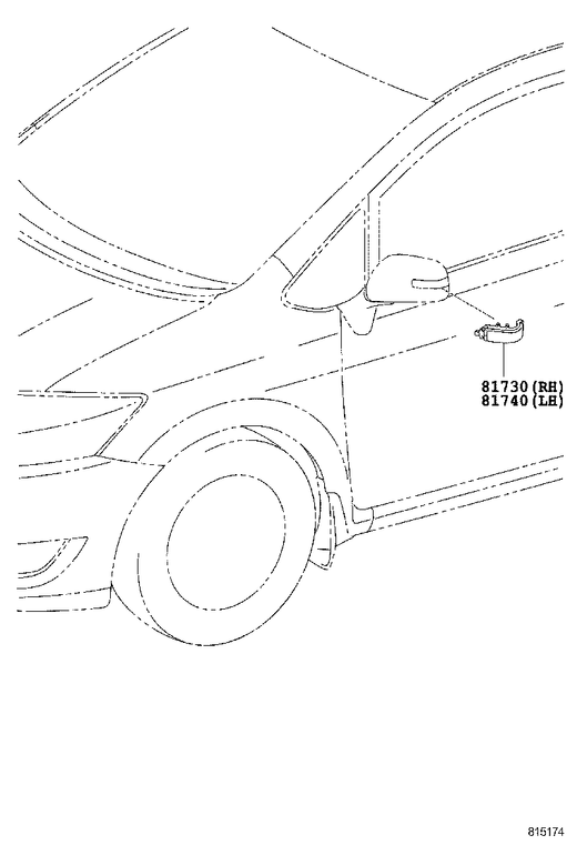 Toyota 81730-12240 parts diagram