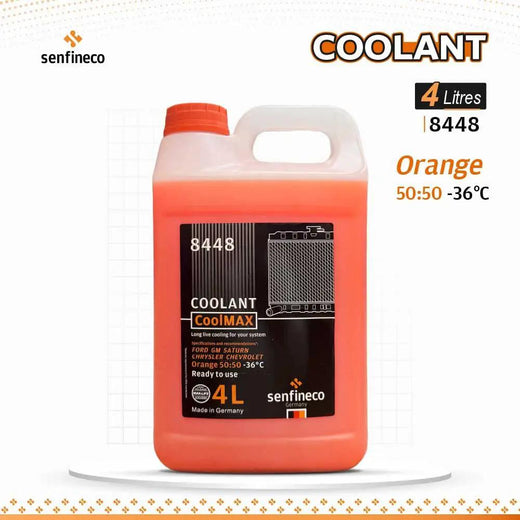 ماء راديتر برتقالي 4 لتر من Senfineco CoolMAX 50:50