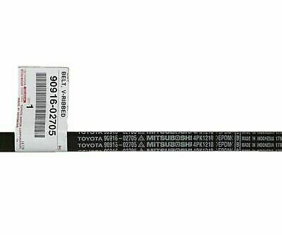 سير مروحة ودينمو متعدد الأضلاع أصلي تويوتا 90916-02705 | Genuine Toyota fan and alternator V-ribbed belt 90916-02705