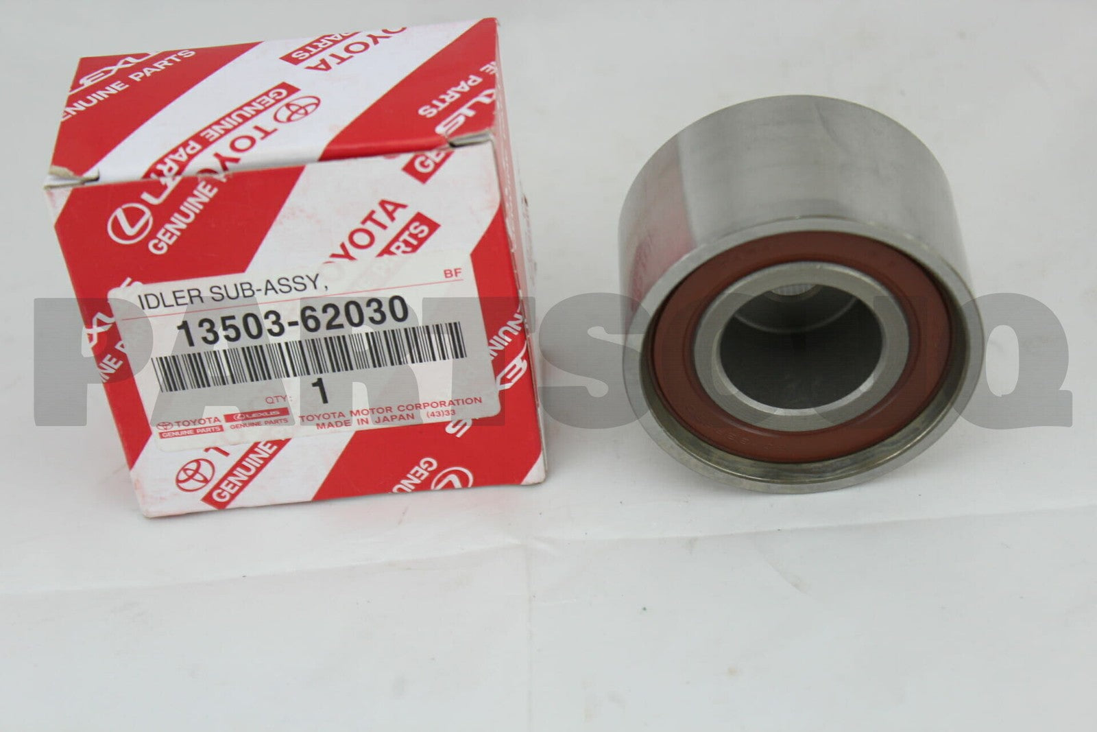 بكرة وسيطة رقم 2 لسير التوقيت تويوتا الأصلية، رقم OEM 13503-62030 | Genuine Toyota timing belt idler No.2, OEM 13503-62030