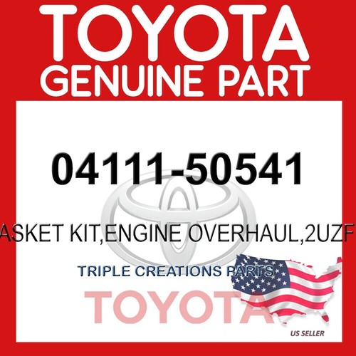 Toyota Genuine 04111-50541 engine overhaul gasket kit