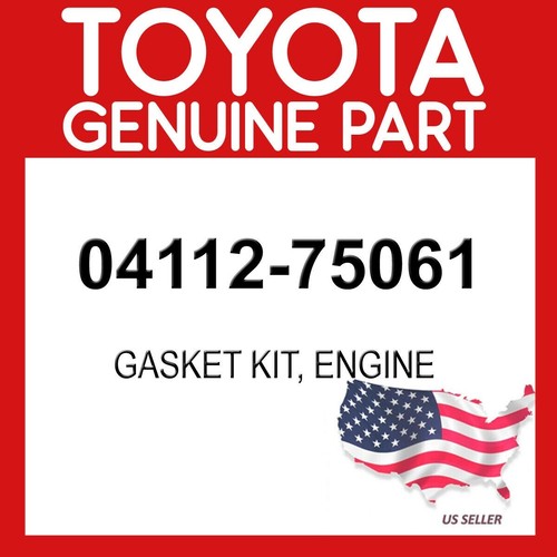 طقم جوانات إصلاح رأس المحرك الأصلي تويوتا 04112-75061 | Genuine Toyota engine valve grind gasket kit