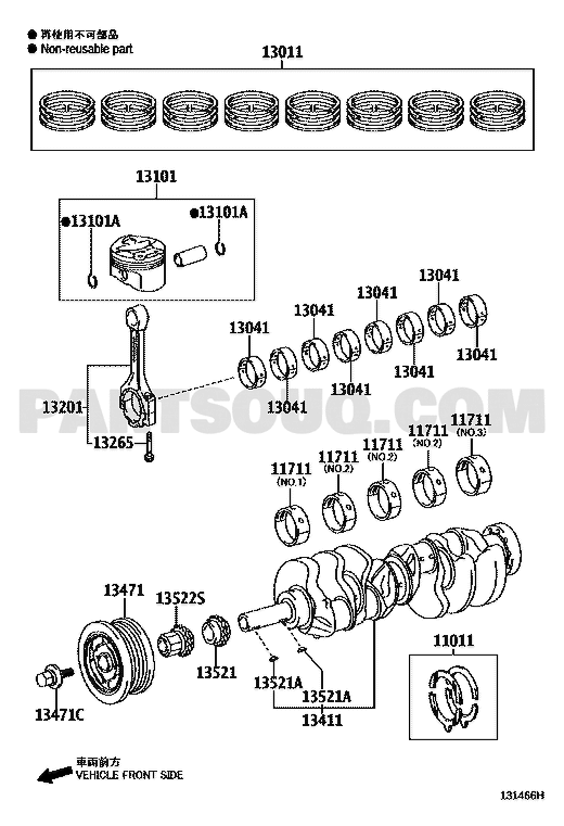 Toyota EPC diagram for 11011-38050 callout 11011