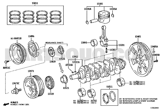 Toyota EPC diagram 13011-75200