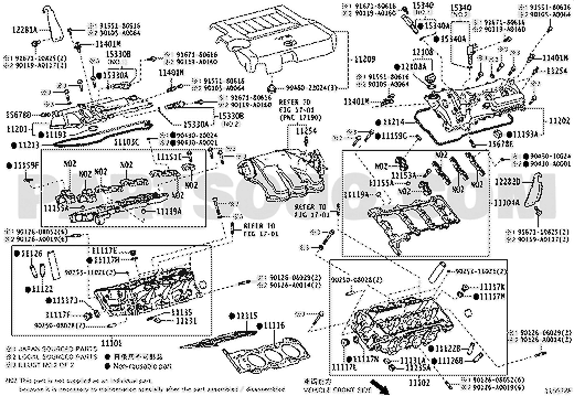 مخطط صمام VVT الأيسر تويوتا 15340-31020 | VVT Oil Control Valve LH Diagram
