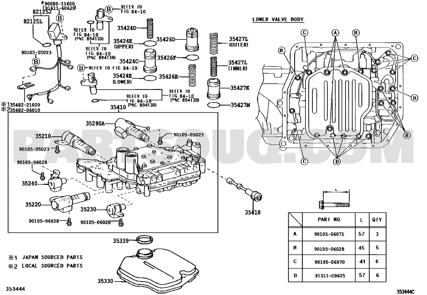 مخطط موضع مصفاة زيت جسم الصمامات، OEM 35330-06010، النداء 35330 | EPC location diagram, callout 35330