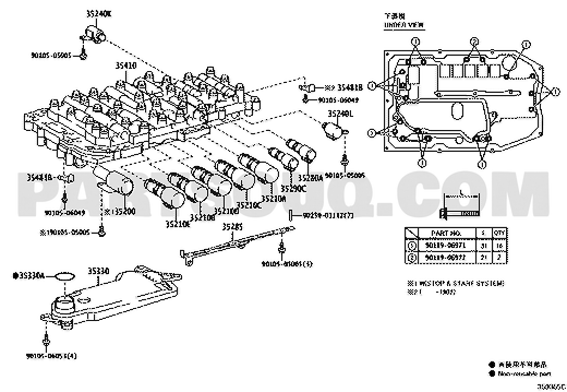 مخطط مصفاة زيت ناقل الحركة 35330-53020 | Toyota Lexus EPC transmission diagram