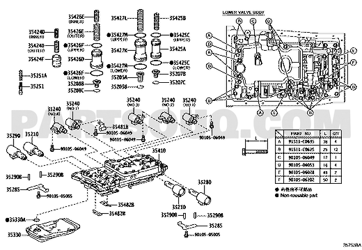 مخطط موضع مصفاة زيت ناقل الحركة، OEM 35330-60070، النداء 35330 | EPC location diagram, callout 35330