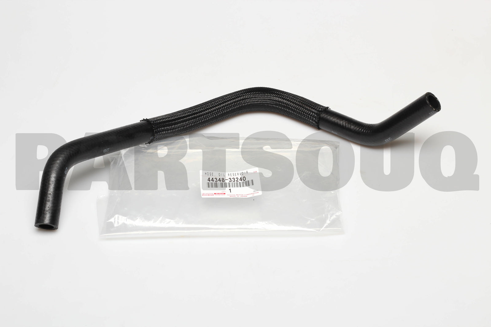 خرطوم خزان زيت الباور إلى الطرمبة رقم 1 تويوتا الأصلي، رقم OEM 44348-33240 | Genuine Toyota power steering reservoir-to-pump hose No.1, OEM 44348-33240