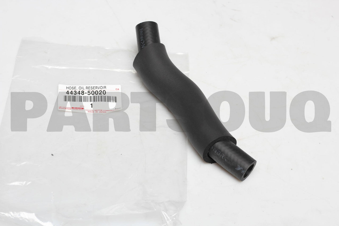 خرطوم زيت الدركسون من الخزان إلى المضخة أصلي Toyota/Lexus 44348-50020 مع ملصق الوكالة | Genuine Toyota/Lexus power steering reservoir-to-pump hose 44348-50020