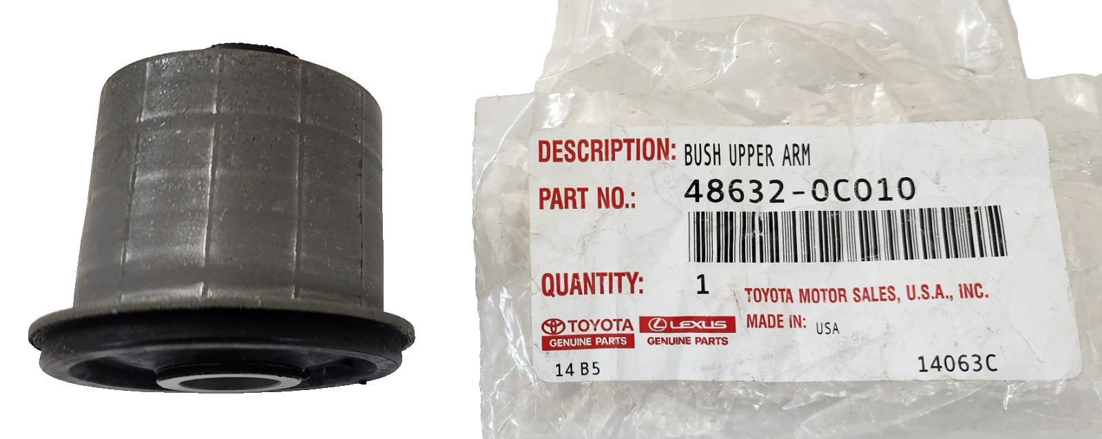Toyota 48632-0C010 genuine upper control arm bushing