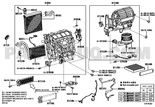 موضع سيرفو بوابة المكيف 87106-0K241 في مخطط هايلكس | Toyota Hilux HVAC EPC diagram