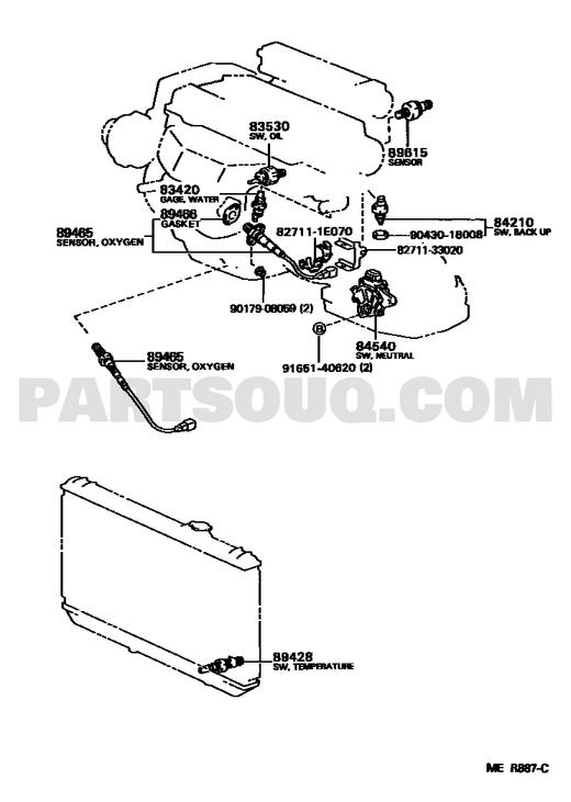 مخطط Toyota EPC للقطعة 89428-33010 – الموضع 89428 | Toyota EPC callout 89428