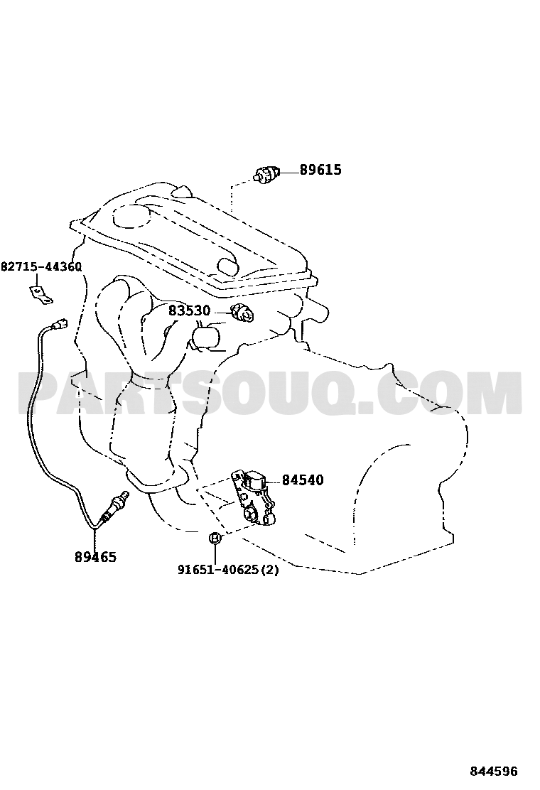 موضع حساس الطرق 89615-44010 في مخطط تويوتا | Toyota EPC location diagram