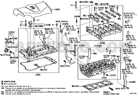 Toyota Yaris oil filler cap location diagram callout 12108