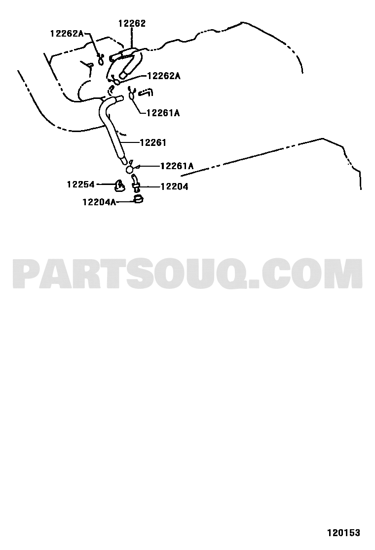 خارطة موقع بلف تبخير الزيت PCV رقم 12204-50030