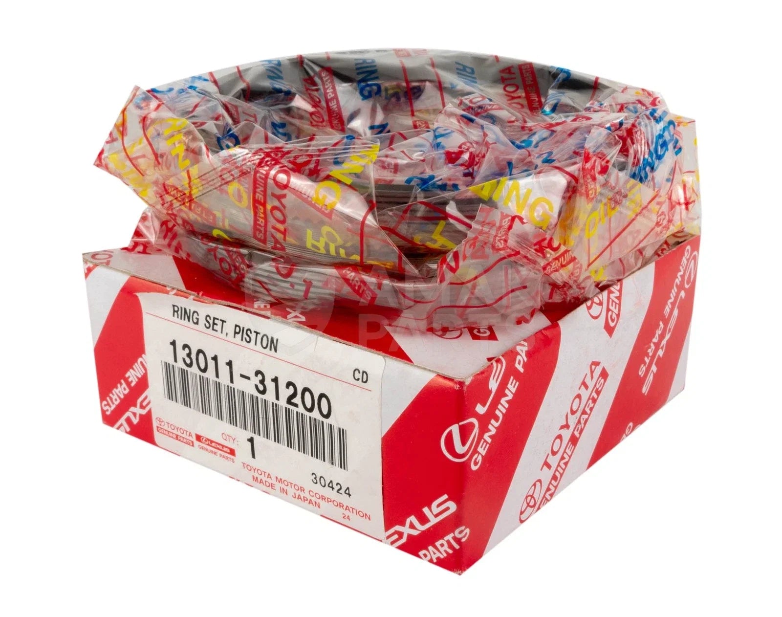 طقم شنابر بساتم تويوتا 1GR-FE | Genuine piston ring set 13011-31200