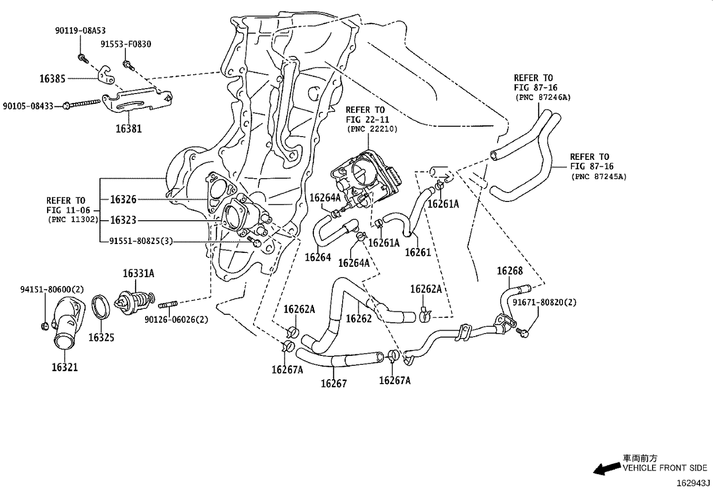 Toyota 16323-37021 parts diagram
