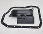 Gear filter gasket for Toyota V6 transmissions (Avalon/Sienna/ES350/NX-series 2013–2017), black rubber with mounting holes.