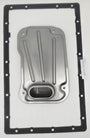 Gear oil filter kit for Toyota, metallic silver filter with black gasket.