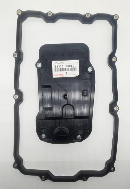 Toyota gear filter 35330-60060 with black housing and gray gasket frame