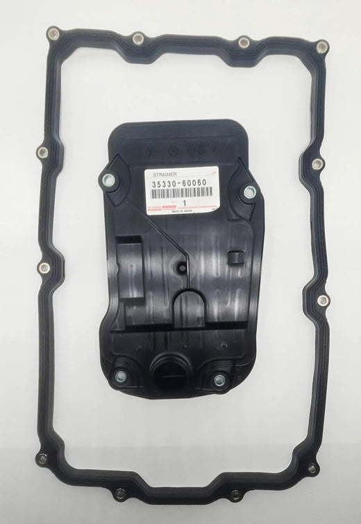 Toyota gear filter 35330-60060 with black housing and gray gasket frame
