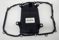 Oil strainer assembly 35330-60080 for Toyota Land Cruiser LX570; black plastic housing with gasket