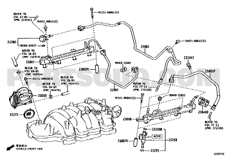 مخطط موقع منظم ضغط الوقود تويوتا 23280-38011 | Fuel regulator EPC diagram