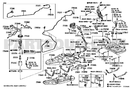 موضع طرمبة الوقود 23220-50271 في مخطط الخزان | In-tank fuel pump EPC position