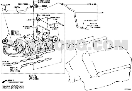 مخطط موضع بلف الفاكيوم 25860-31060 | Toyota EPC vacuum valve location