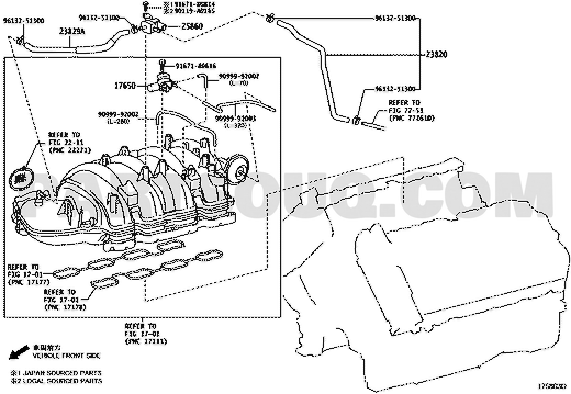 مخطط موضع بلف الفاكيوم 25860-31060 | Toyota EPC vacuum valve location