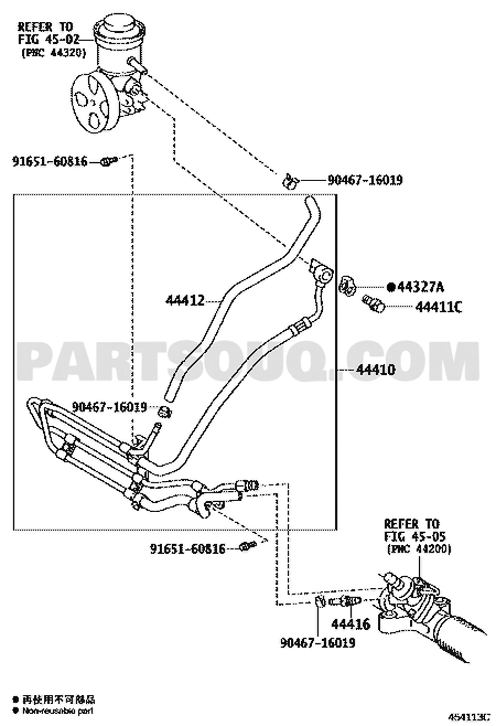 Toyota EPC 44412-26450 callout 44412