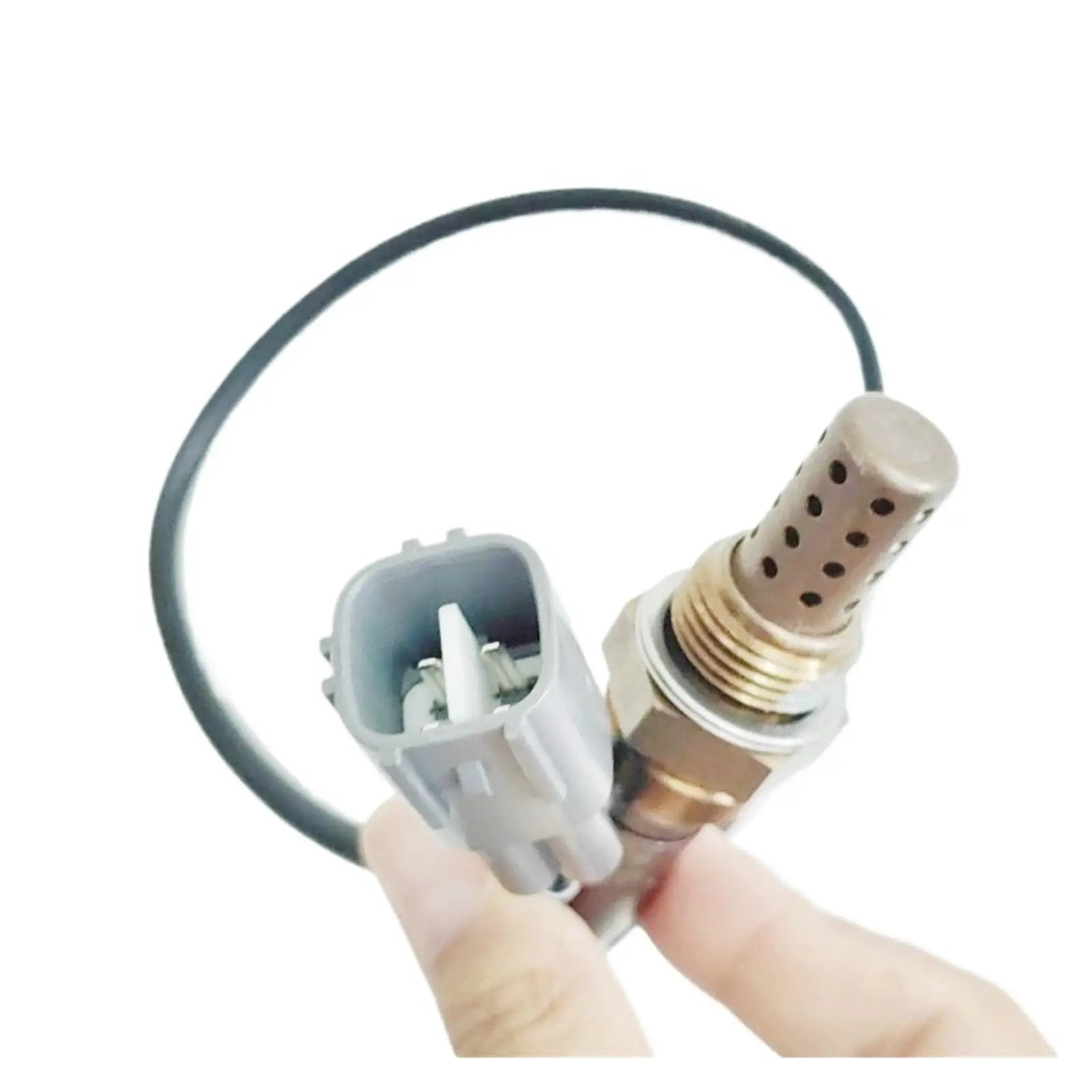 Oxygen sensor for Camry/Avalon 1998-2001, front exhaust sensor with gray connector and brass threaded body.