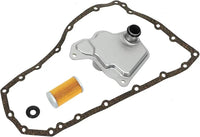 Nissan gear transmission filter kit with cooler, orange pleated filter, metal housing, 2 gaskets, OEM-grade