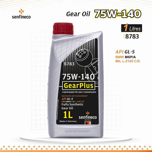 Gear oil 75W-140 GearPlus bottle by Senfineco, 1L, red cap