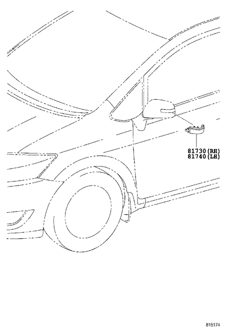 Toyota 81730-12240 parts diagram