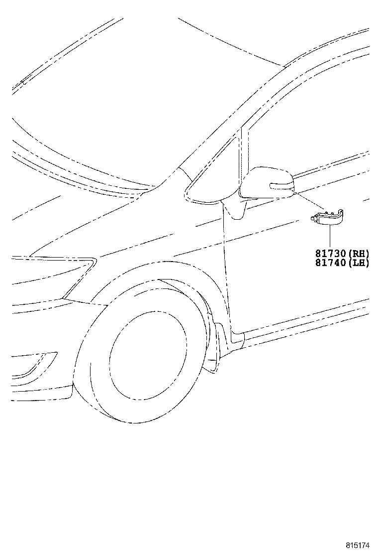Toyota 81730-12240 parts diagram