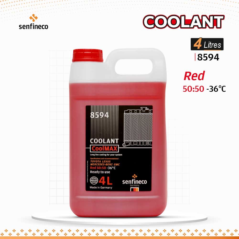 ماء راديتر  |  أحمر 50% ( مخلوط )  |  4 لتر  |  8594