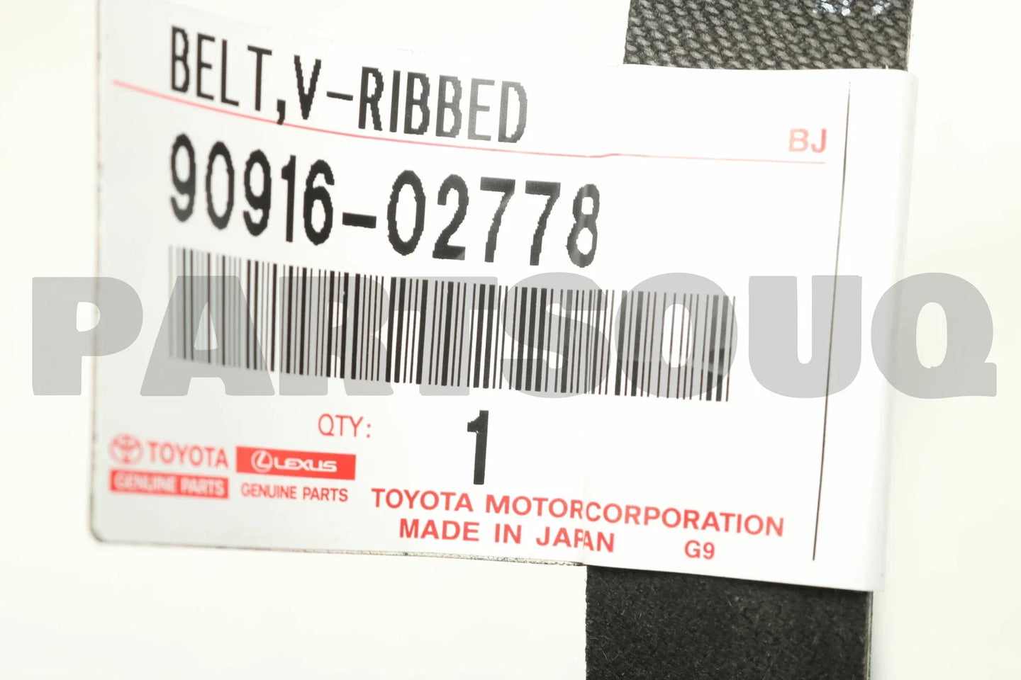 سير مكينة متعدد الأضلاع تويوتا 90916-02778 | Genuine Toyota V-ribbed serpentine belt