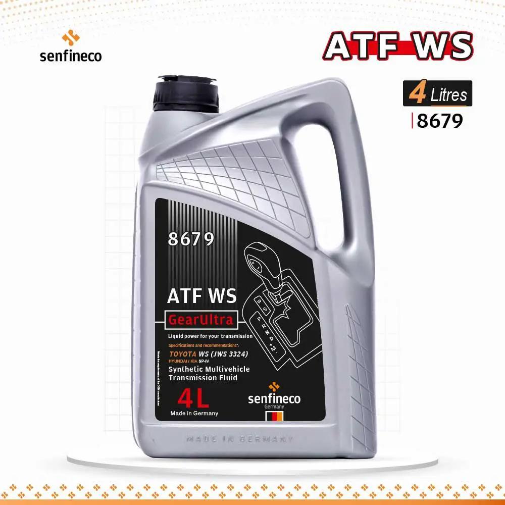 ATF WS GearUltra 4L synthetic transmission fluid bottle by Senfineco