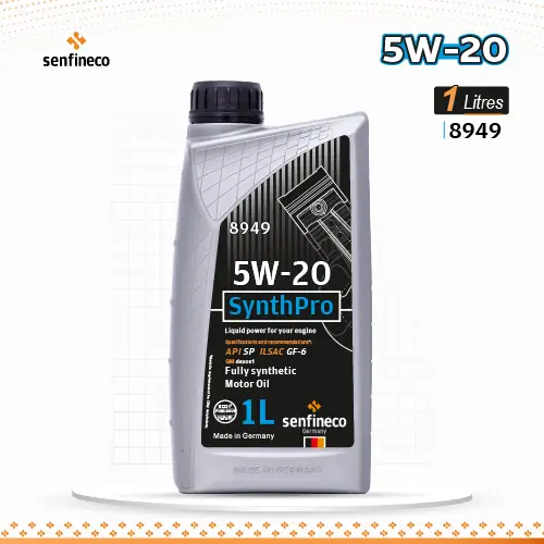 Synthetic motor oil 5W-20 SynthPro, 1 L bottle with Senfineco branding
