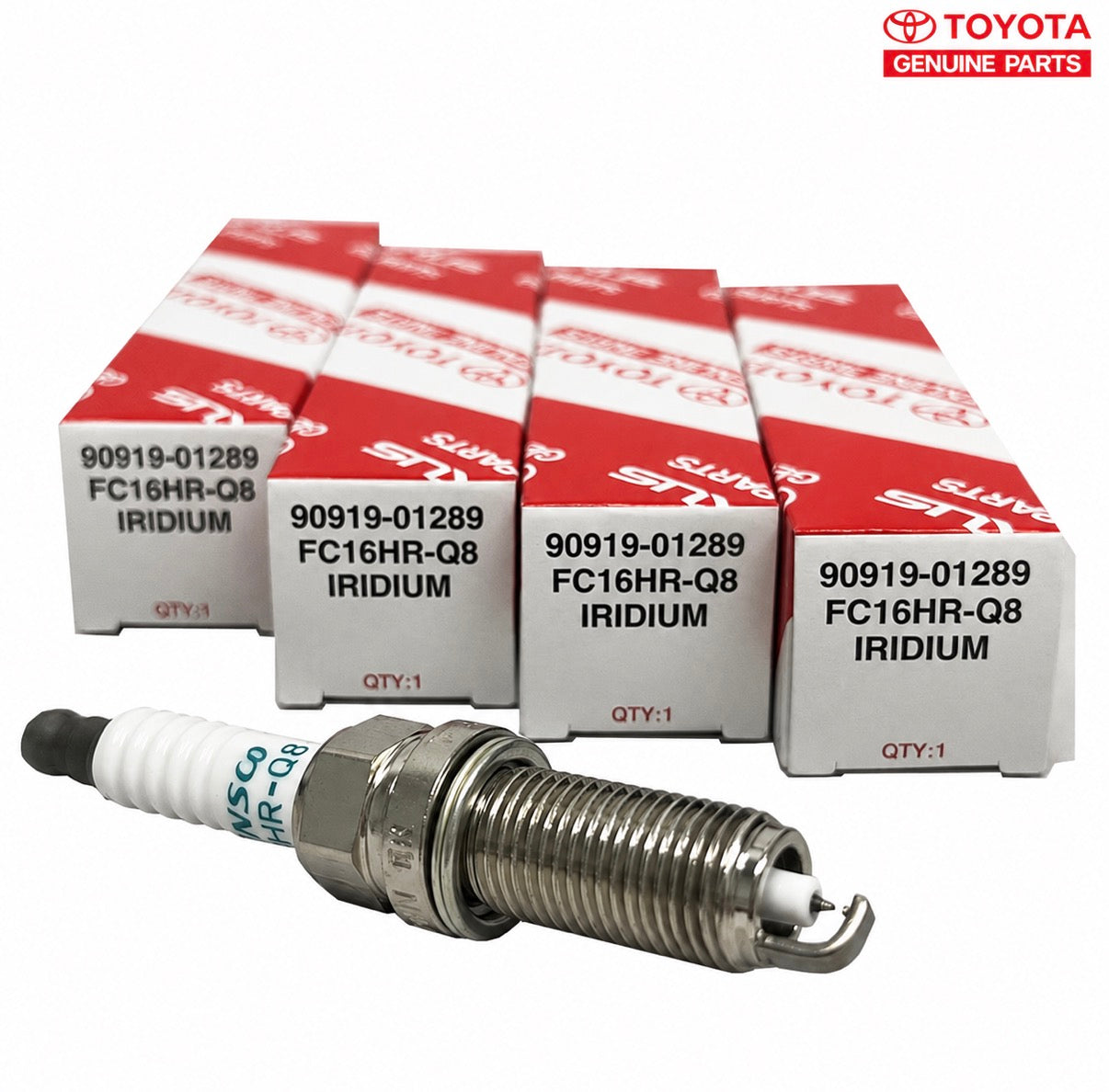 Toyota orginal spark plug 90919-01289 | Camry 2.5L 2018–2024| 1 pic سعر الحبه